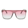 AKRON | Flat Top Oversize Mirrored Square Sunglasses Circle