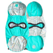 Reversible Raincoat - Neon Aqua With Iridescent