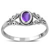 Petals Amethyst Stone Sterling Silver Ring