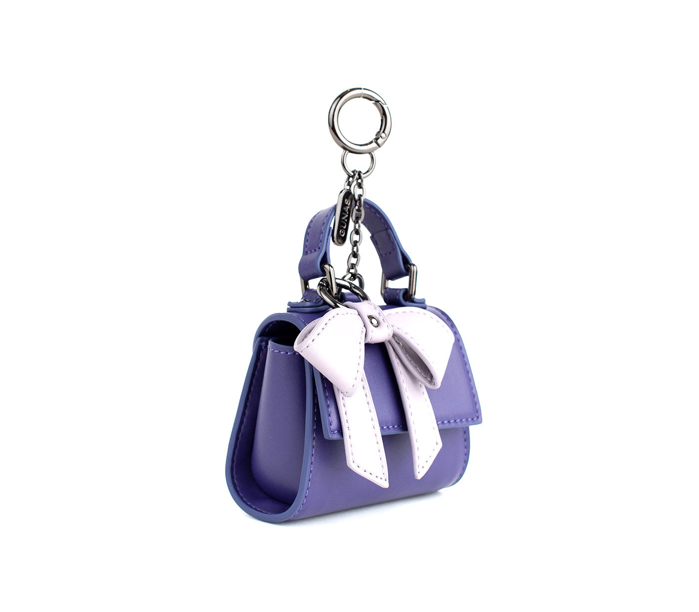 Cottontail Mini - Purple Vegan Leather Bag Keychain