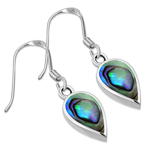 Abalone Shell Drop Sterling Silver Earrings