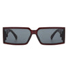 Daylumin - Rectangle Retro Chunky Square Wrap Around Sunglasses