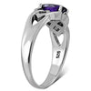 Amethyst CZ Celtic Knot Silver Ring