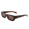 Alabaste - Rectangle Narrow Flat Top Fashion Tinted Slim Sunglasses