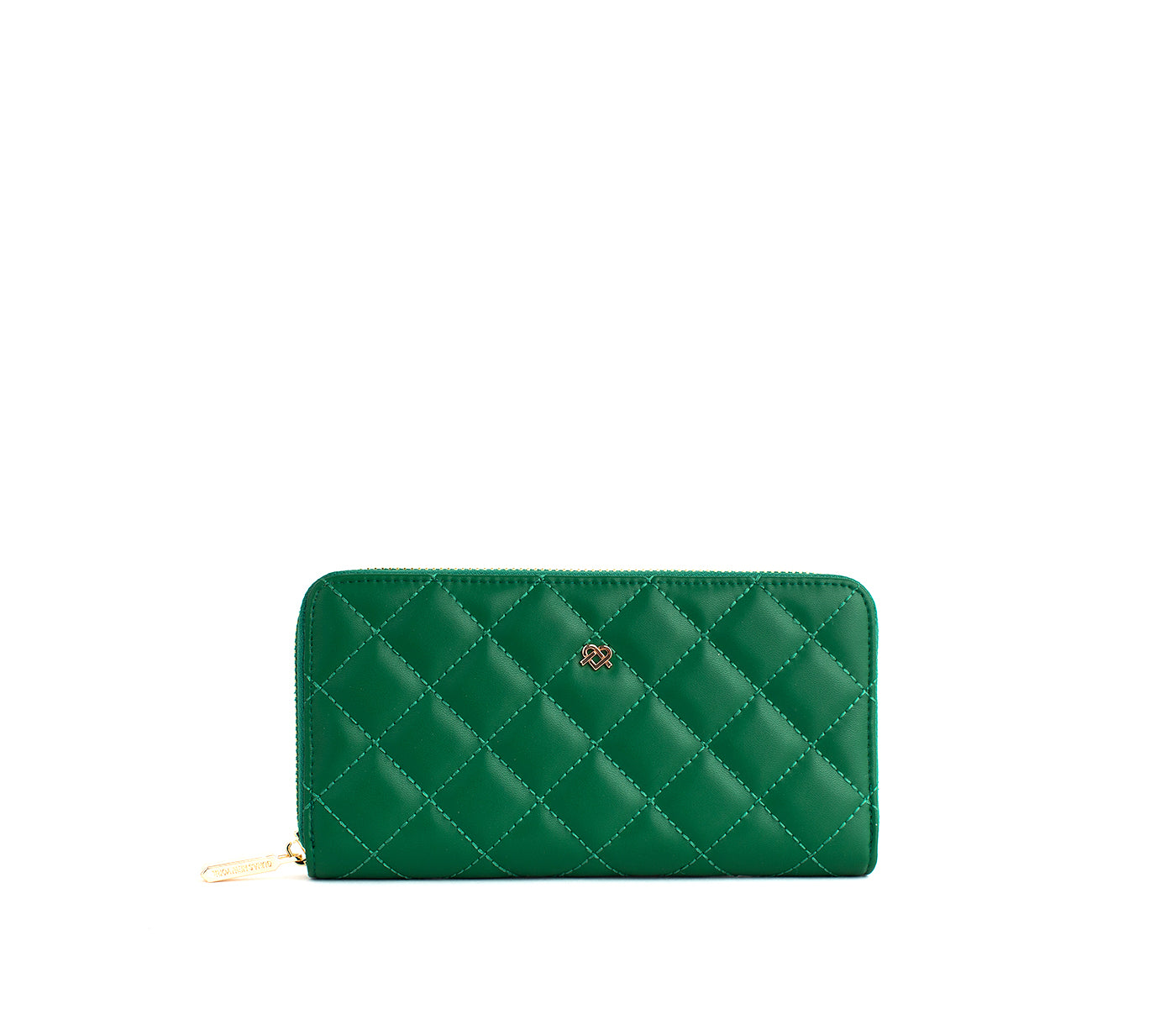 Uptown Quilted - Dark Green Zipper Wallet