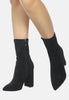 Zahara Faux Suede Block Heeled Boots