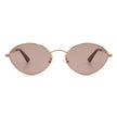 Ufril - Oval Retro Geometric Round Glitter Fashion Sunglasses