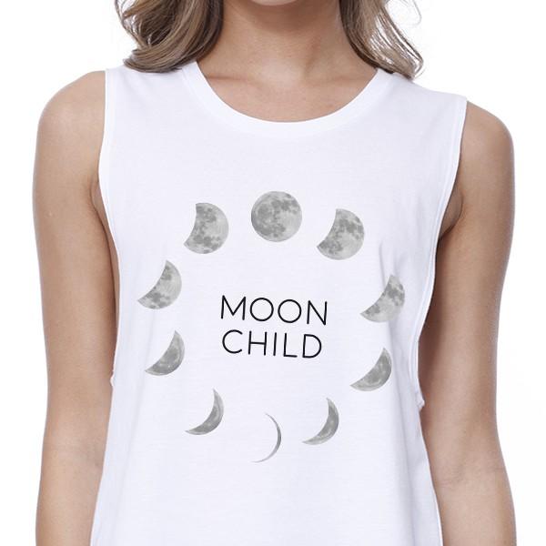 Moon Child Womens White Crop Top