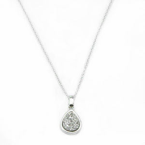 Emma Teardrop Pendant in Silver