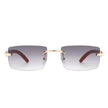 Oceanize - Rectangle Rimless Retro Frameless Fashion Tinted Sunglasses