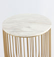 Mie Side Table - Carrara Marble Top & Gold Base