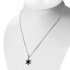 Black Onyx Star of David Silver Pendant