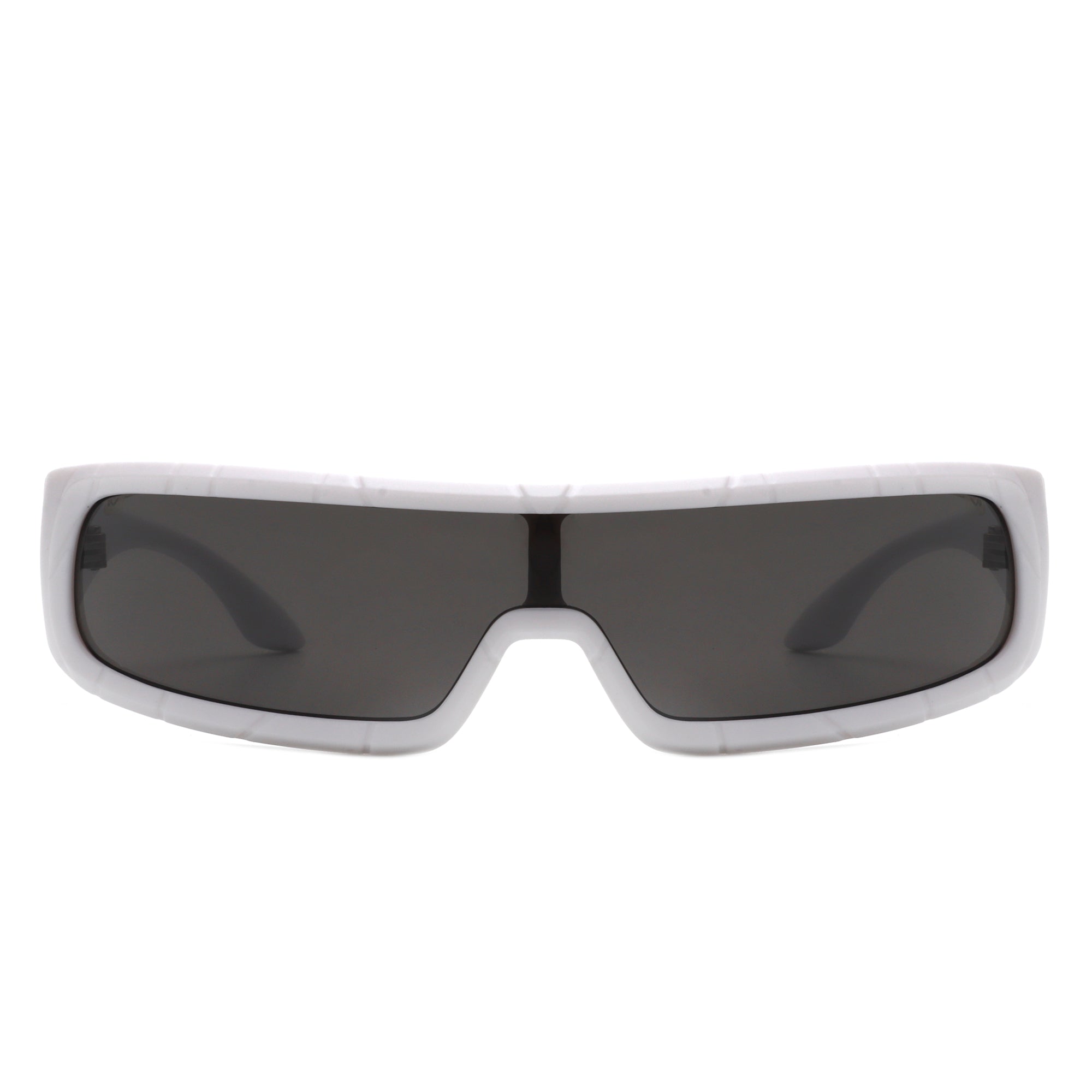 Orion - Futuristic Wrap Around Fashion Rectangle Shield Sunglasses