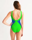 Maillot de bain une pièce femme vert fluo