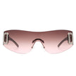 Havoc - Lunettes de soleil rectangulaires sans monture élégantes pour femmes