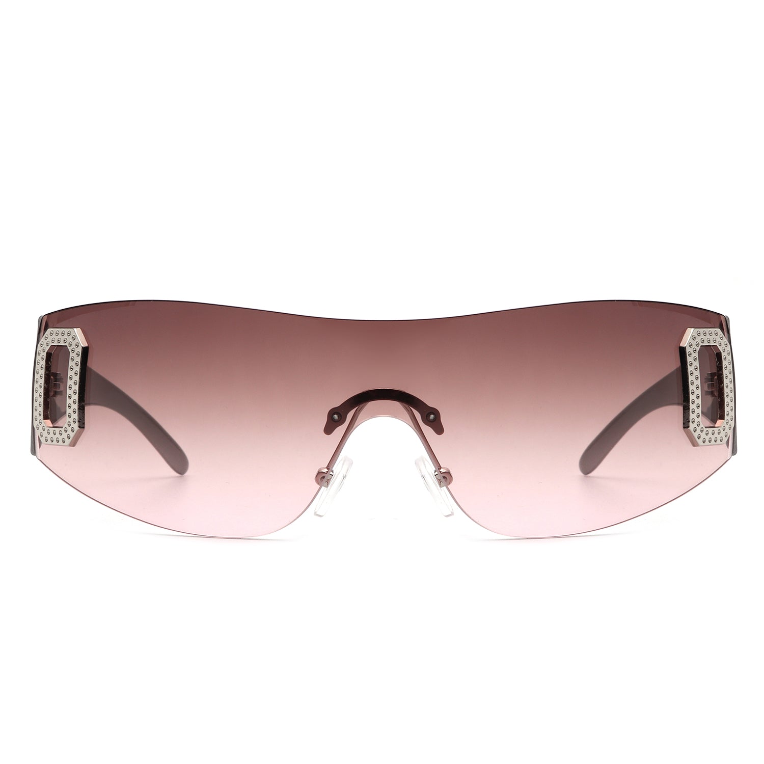 Havoc - Lunettes de soleil rectangulaires sans monture élégantes pour femmes