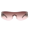 Havoc - Lunettes de soleil rectangulaires sans monture élégantes pour femmes