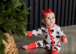 Tree-Mendous Christmas - Red - Long Sleeve Zipper Sleep Romper