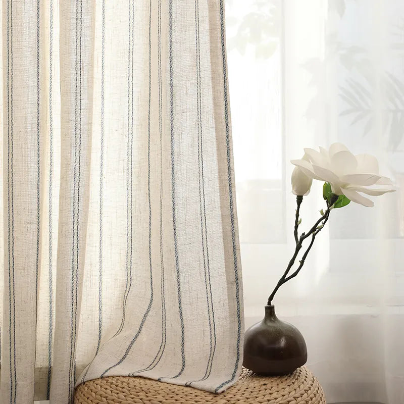 Linen Cotton Stripe Curtain