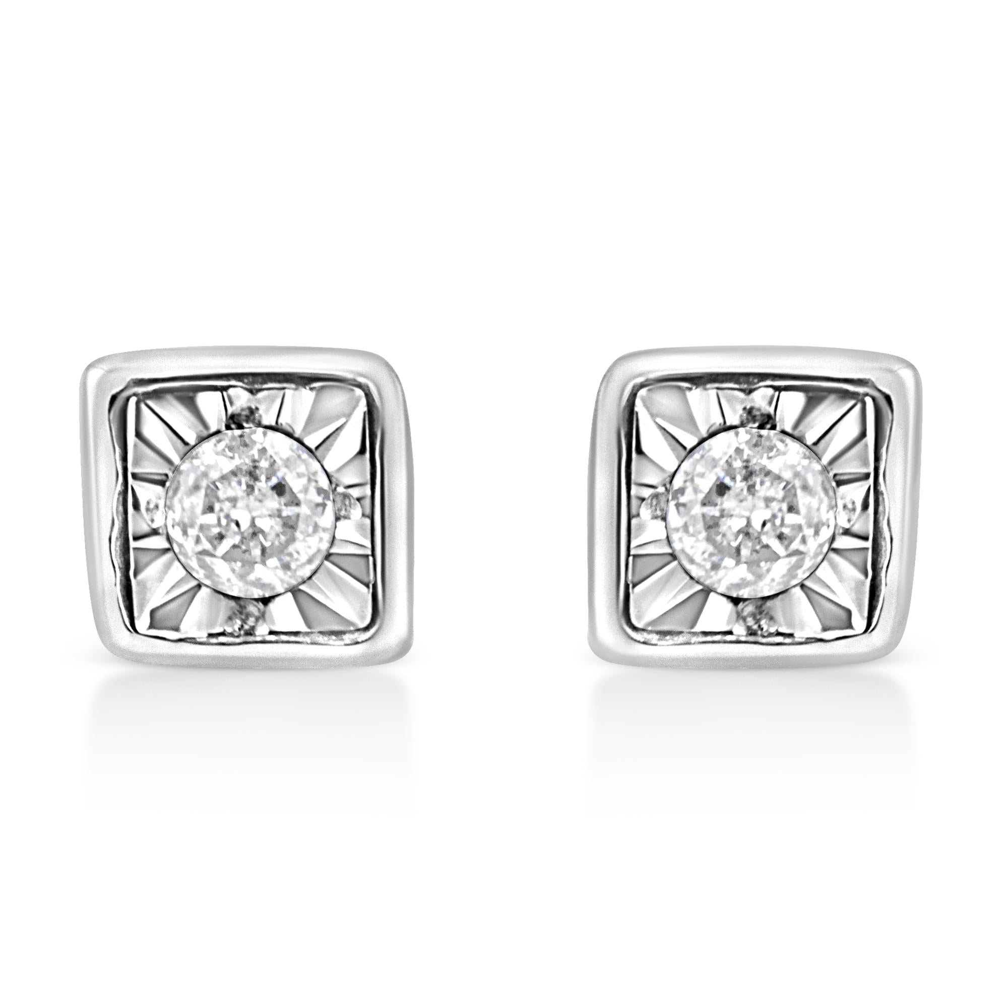 .925 Sterling Silver 1/10 Cttw Miracle-Set Diamond