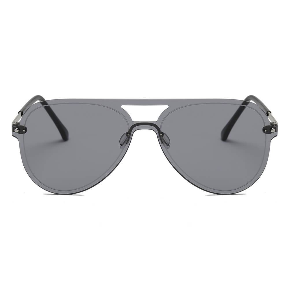 BELFAST | Unisex Flat Single Lens Aviator Fashion Sunglasses