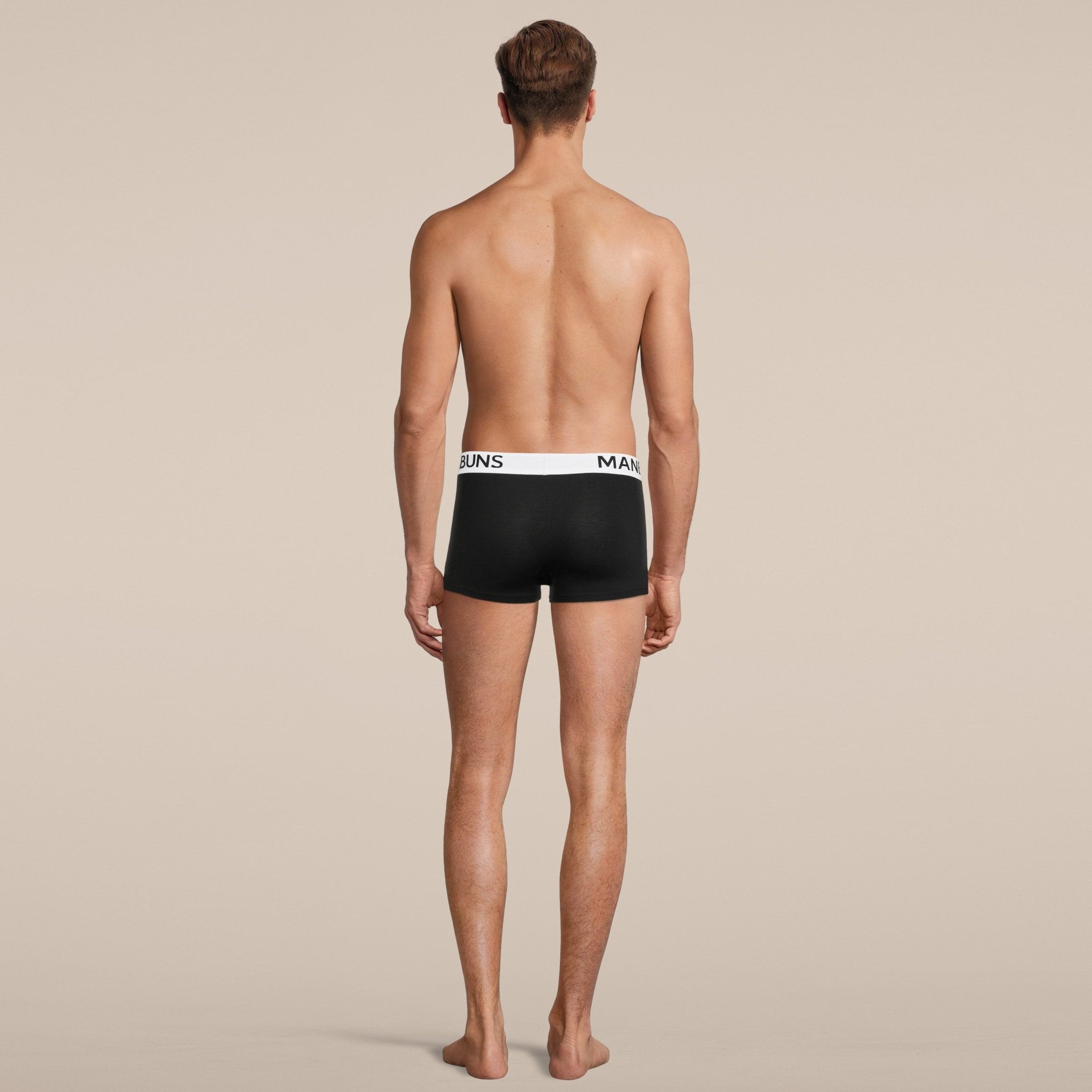 Boxer classique noir pour hommes, sous-vêtement