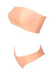 Zoey Bandeau Top & Classic Bottom - Peach