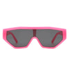 Firelily - Geometric Square Futuristic Fashion Sunglasses