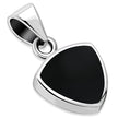 Pendentif Onyx Noir Reuleaux Triangle Argent