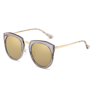 FERNDALE | Mirrored Polarized Lens Oversize Cat Eye Sunglasses