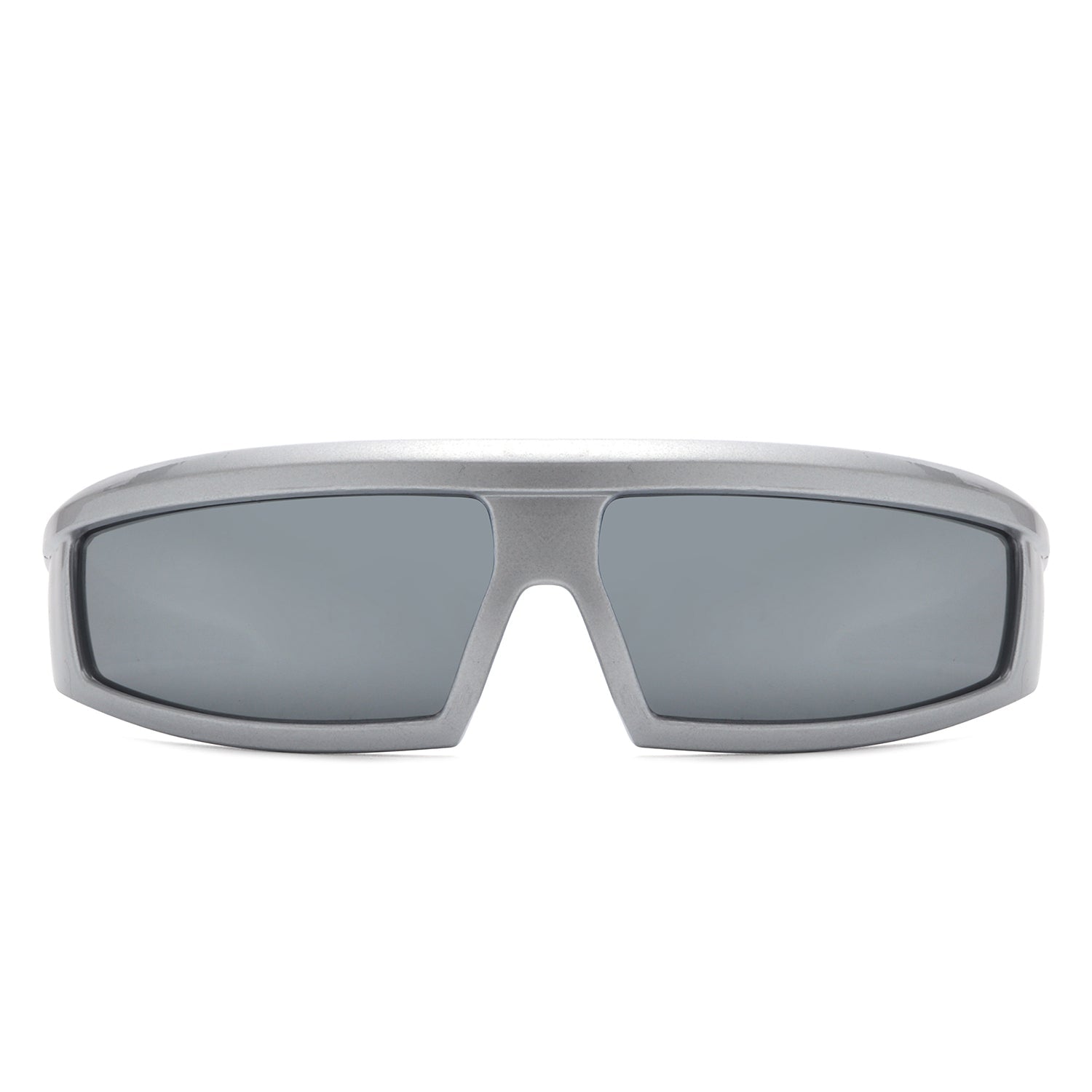 Starwise - Rectangle Y2K Futuristic Sports Flat Top Wrap Around Sunglasses