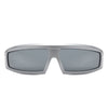 Starwise - Rectangle Y2K Futuristic Sports Flat Top Wrap Around Sunglasses