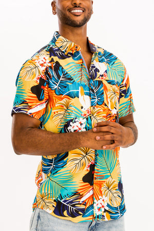 Chemise hawaïenne à manches courtes à impression numérique