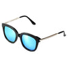 DEKALB | Women's Oversize Mirrored Lens Horned Rim Sunglasses