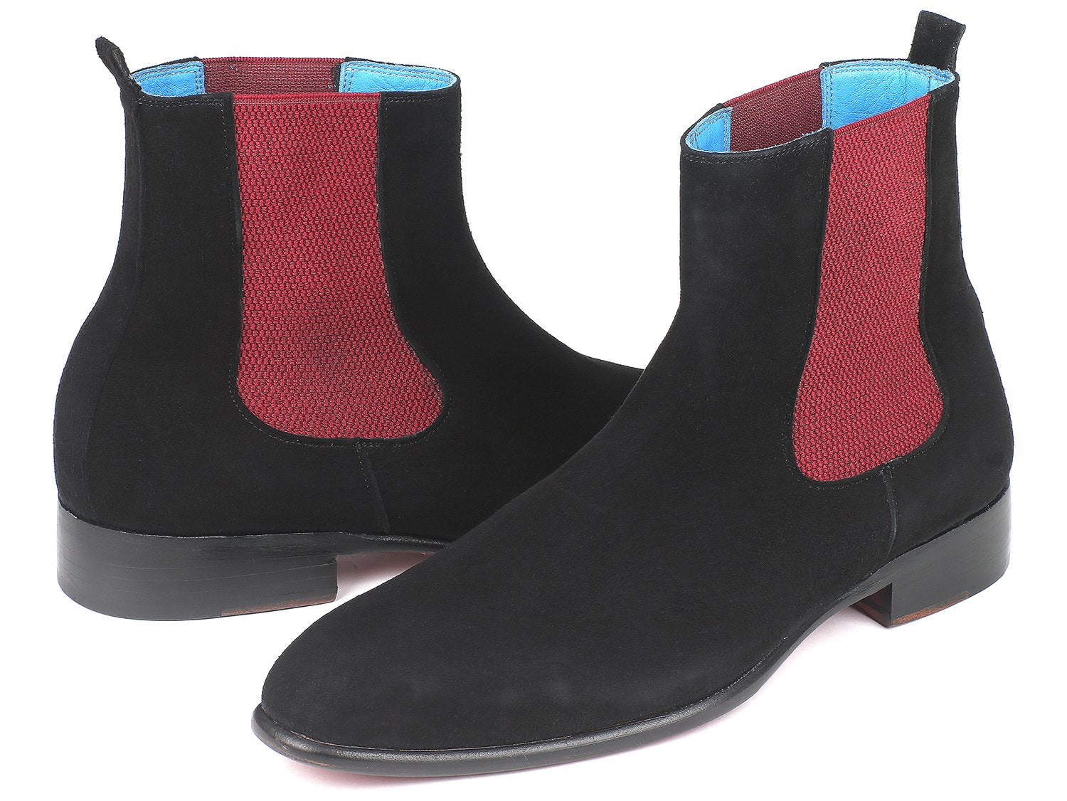 Bottines Chelsea en daim noir Paul Parkman (ID#SD841BLK)