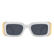 Quixotic - Rectangle Narrow Fashion Tinted Square Sunglasses