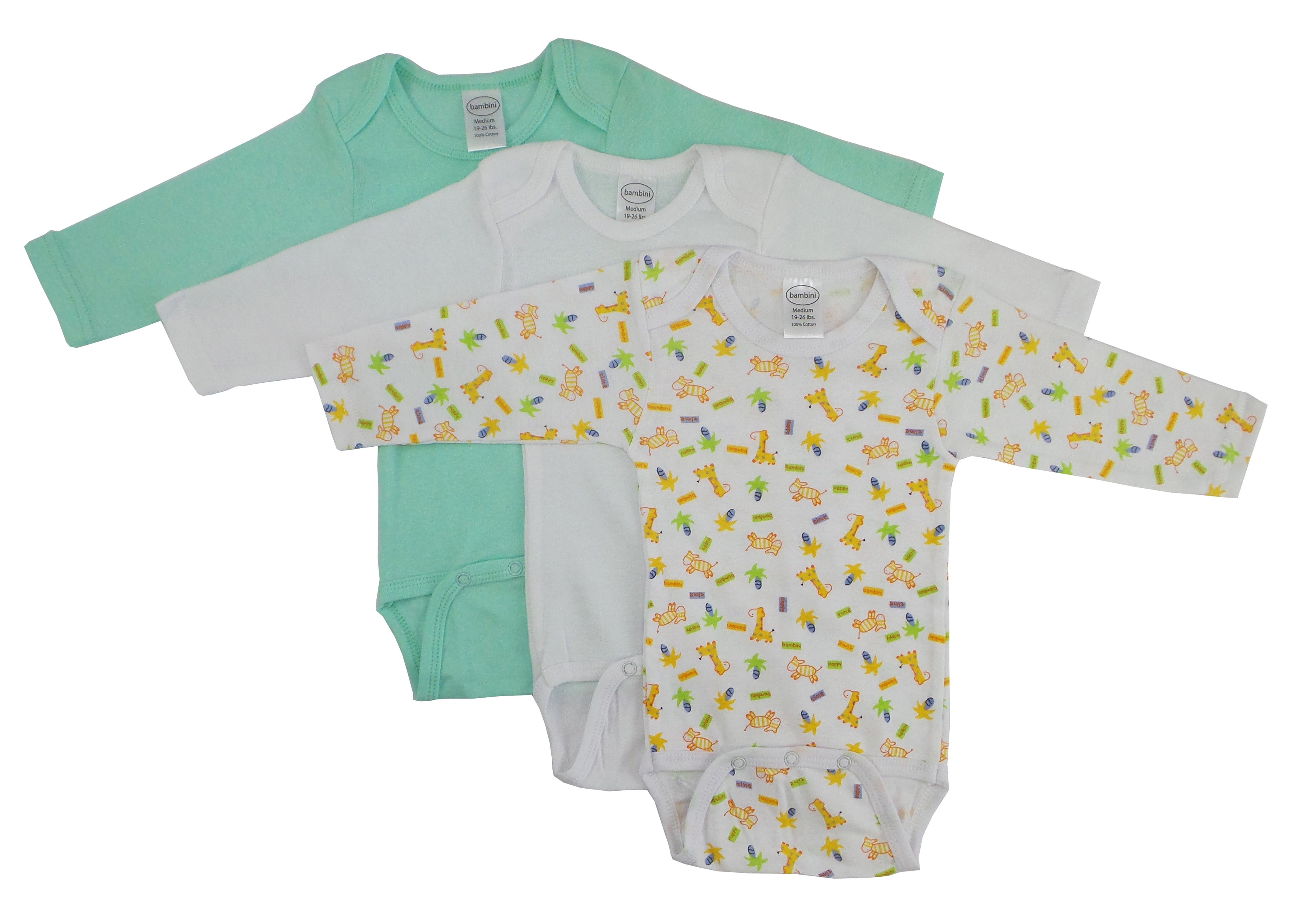 Bambini Boys Longsleeve Printed Onezie Variety Pack