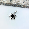 Black Onyx Star of David Silver Pendant