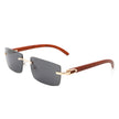 Oceanize - Rectangle Rimless Retro Frameless Fashion Tinted Sunglasses