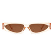 Quetzalx - Retro Rectangular Narrow Vintage Slim Sunglasses