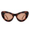 Luminara - Women Fashion Retro Round Cat Eye Sunglasses