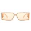 Daylumin - Rectangle Retro Chunky Square Wrap Around Sunglasses