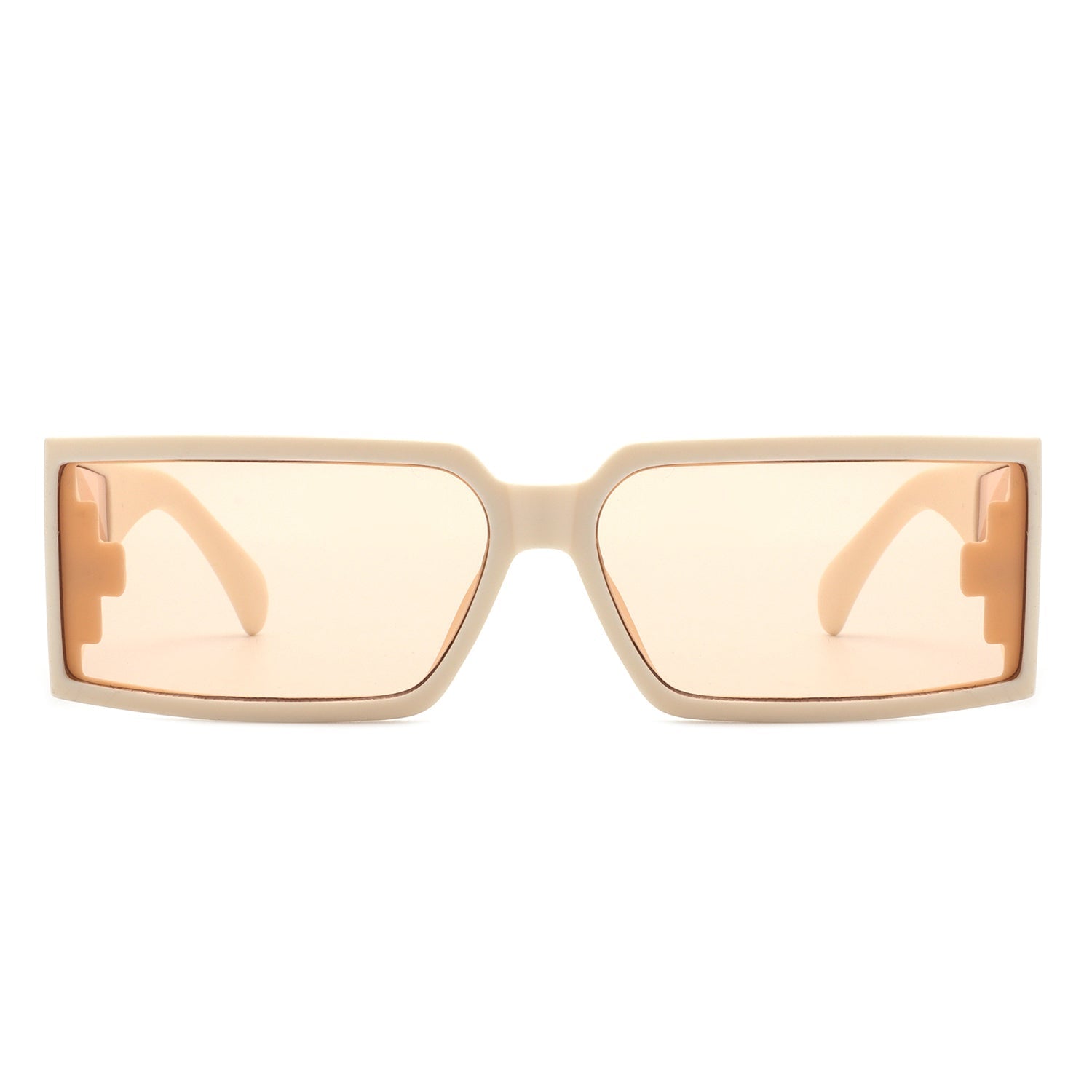 Daylumin - Rectangle Retro Chunky Square Wrap Around Sunglasses