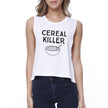 Cereal Killer Haut court blanc pour femme