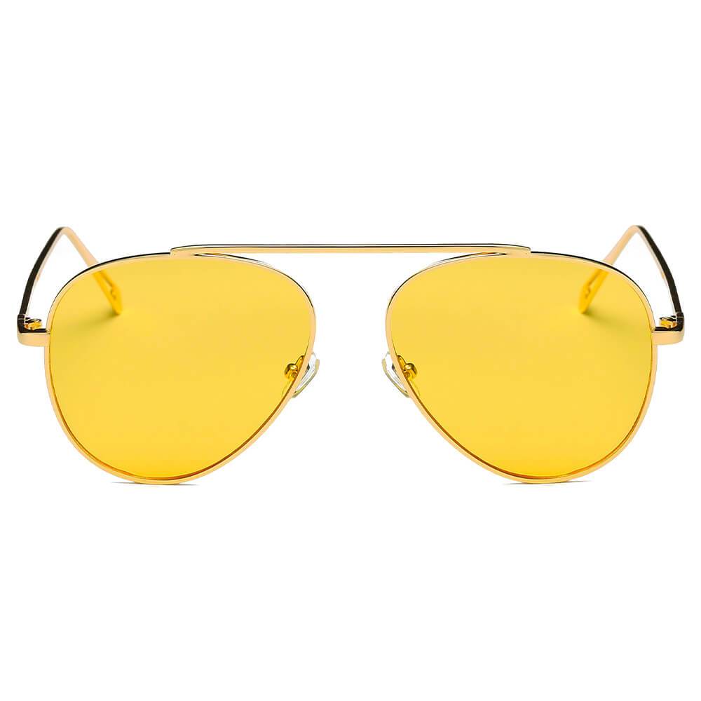 HIDALGO | Metal Oversize Tinted Lens Aviator Sunglasses