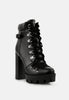 Willow Cushion Collared Lace-Up High Ankle Combat Boots