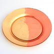 GILT CONTOUR Set/4 Gold/Rose Dinner Plates