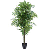 Bushy Artificial Ficus Tree 140cm - Dark Trunk