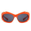 Nightgle - Lunettes de soleil de mode rectangulaires enveloppantes à pointes ovales de sport