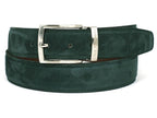 PAUL PARKMAN Ceinture en daim vert pour hommes (ID#B06-GREEN)